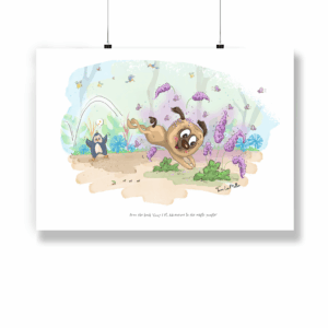 Wall Art - Ozzy in Lavender Print
