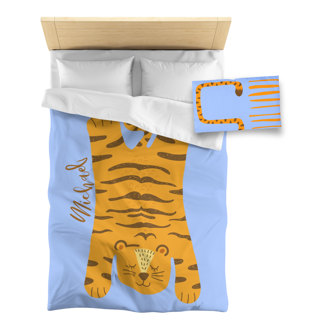 Duvet Set - Little Tiger (Blue)