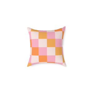 Cushion Cover - Check This (pink/orange)