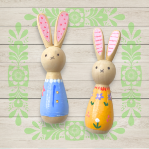Wooden Bunny (handpainted)